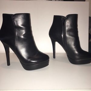 Platform heel booties